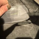 Saint Laurent Yves YSL Shoulder Handbag Classic Baby Duffle Gray Leather Photo 6