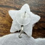 Cowboy Hat White Beaded Earrings. Photo 6