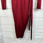 Altuzarra Target Womens size 2 Red Satin Wrap Dress W/ Scarf Photo 10