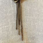 Gold tone love letters bow necklace Photo 10