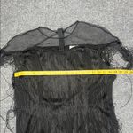 Chic Asymmetrical Black Fringe Dress Size 2X Photo 5