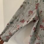 Cloud Chaser  Gray Floral Print Strappy V Neck Top Size Medium Photo 3