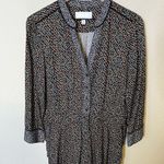 Anthropologie Ett:Twa Printed Jumpsuit Long Sleeve Silken Silk Blend Size 8 Photo 2