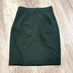 Escada Margaretha Ley Pleated Lined Straight Pencil Skirt Green Size 34 Small Photo 1