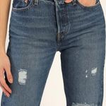 Levi's Levi’s Wedgie Icon Fit Medium Wash Distressed Cropped High-Rise Jeans Photo 9