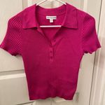 Calvin Klein Jeans Pink Ribbed Button Down Polo Size undefined Photo 0