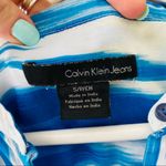 Calvin Klein Jeans  Pullover Blouse Blue Sz Small Photo 3