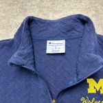 Champion  Michigan‎ Wolverines Navy Blue Quilted Pullover Sweatshirt XL Photo 2