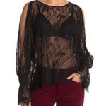 Johnny Was  Jade Cecile Lace Cold Shoulder Blouse Black Photo 0