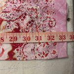 ZARA  High-Waisted Wide Leg Linen Blend Trouser Pants Size Small Paisley New Pink Photo 5