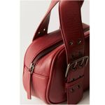 Free People  Say Yes Bag Oxblood Red Leather NWT Y2K Purse Pouchette Charm Bag Photo 4