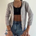 Cynthia Rowley Neutral Light Cardigan Photo 3