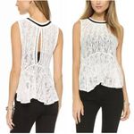 Free People  Maisie Ivory Combo Top White Lace
Sleeveless Small Photo 0