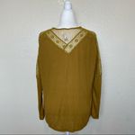 Free People  Lola Lace Trim V-neck Long Sleeve Oversized Tee Size XS Photo 6