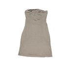 Velvet Tees VELVET RUCHED STRAPLESS NEUTRAL BEIGE TAUPE BODYCON DRESS size XS Photo 3