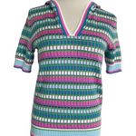 Lilly Pulitzer  Size XS  Top Short Sleeve Hoodie Colorful Athletic Swimsuit Cover Photo 0
