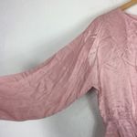 & Other Stories & Other Stories Pink Satin Mini Dress Size 8 Gathered Cut Out Back Cocktail Photo 8