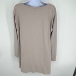 Bryn Walker Tunic SM Taupe Long Sleeve Boat Neck Tunic Top Made USA Minimalist Photo 2