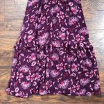 Whistles • Pitti Print Double Strap Dress midi floral maroon chiffon ruffle boho Size 4 Photo 9