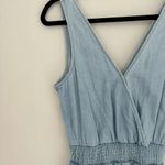 American Eagle Denim Ruffle Jumper Photo 4