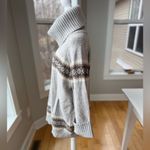 Gap Vintage Light Gray Fair Isle Lambswool Funnel Neck Tunic Sweater Size Large Photo 1