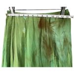 Robin Kaplan Midi Skirt Size 2 Green Silk Hand Dyed Boho Ethereal Forest Fairy Photo 8