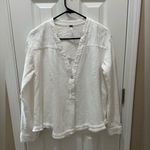 Free People  Yucca Double Cloth Top in optic white Size Small oversized Photo 1