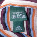 Wild Fable Colorful Striped  Button Down Shirt Size XS Photo 8