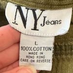 NY Jeans Vintage Green Corduroy Cotton Shirt Jacket Shacket Large Photo 4