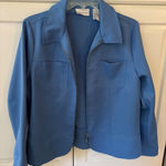 Drapers & Damons Blue Zip Front Collared Jacket Women's Size M Size M Photo 0