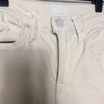 MOTHER Denim Mother High Waisted Rascal Ankle Fray In Chalk It Up Ivory Stretch Photo 4