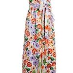 Alice + Olivia Evelia Ruffled Floral High Low Asymmetrical Maxi Dress Size 10 Photo 0