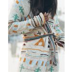 Faherty X B Yellowtail Paloma Duster Sweater Coat Hoodie Western Bohemian Small Photo 7