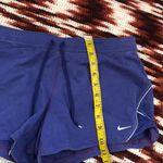 Nike Just Do It Fold over Y2K 2000s Micro Mini Booty Shorts Drawstring Low Rise Basketball Volleyball Purple Black #Retro #Sporty Size L Measurement in pics Size L Photo 6