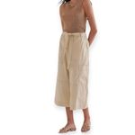 Anthropologie Maeve Pull On Gardener Culottes High Waist Wide Leg Ivory XL NEW Photo 8