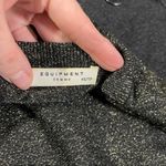 Equipment Femme Ondine Zip Shoulder Metallic Crewneck Cashmere Sweater Size XS Photo 11