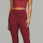 Lululemon Align Cropped Tank Top In Spray Leaf Fireside Red Multi Size 2 Photo 0