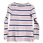 Boden Breton Top 100% Cotton Striped Long Sleeve Crewneck Pink White 10 Photo 0