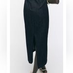 ZARA  NWT indigo blue midi metal buckle ruched dress Photo 4