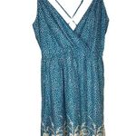 Altar'd State Altar’d State embroidered floral minidress size large Blue Spaghetti Straps Boho Photo 14