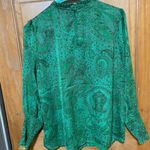 Green Blouse Long Sleeve Top Photo 1