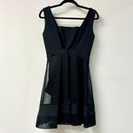 Alexis NWT Rafaello Sleeveless Square Neck Netted Short Dress Black Women's S Photo 4