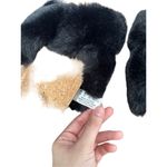 Aerie faux fur black fuzzy slip on slides sandals cork print women’s size 10 Photo 5