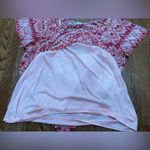 Faded Glory  Pink and White Patterned Blouse Photo 2