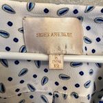 Skies Are Blue Womens Blue White Print Boho Flowy Lightweight Blouse Size XS Photo 3