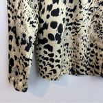 Babaton Aritizia Animal Print Long Sleeve V-neck Blouse Size Small Photo 9