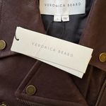 Veronica Beard NWT Marea Leather Moto Jacket in Brown Size 2 Photo 12