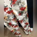 Lulumari One piece asymmetrical  ruffled pantsuit jumpsuit red floral Small Photo 2