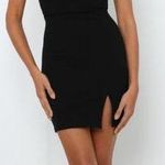 Hello Molly Black Bodycon Dress With Slit  Photo 0