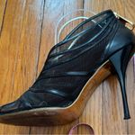 Ted Baker Taminaa Black Mesh open toe leather detailing high Heel pumps, size 7 Photo 11